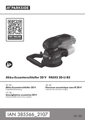 Parkside PAEXS 20-Li B2 Originalbetriebsanleitung