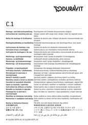 Duravit C.1 C14280 0070 Montage- Und Gebrauchsanleitung