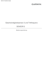 Garmin Vector 2 Bedienungsanleitung