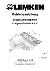 LEMKEN Compact-Solitair 9 K K Betriebsanleitung
