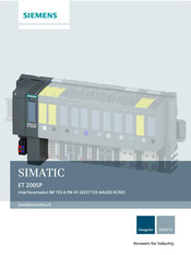 Siemens simatic et 200sp Gerätehandbuch
