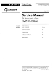 Bauknecht BMZH 5900/AL Serviceanleitung