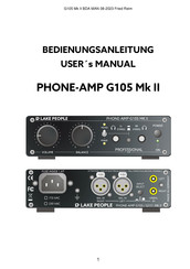 Lake People PHONE-AMP G105 Mk II Bedienungsanleitung