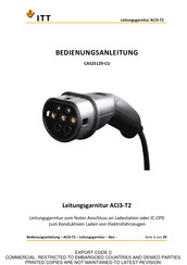 ITT ACI3-T2 Bedienungsanleitung
