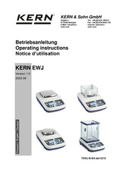 KERN&SOHN EWJ 6000-1SM Betriebsanleitung