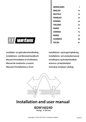Vetus BOW16024D Installations- Und Benutzerhandbuch