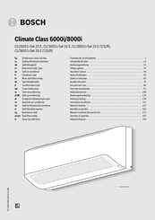 Bosch Climate Class 8000i Serie Bedienungsanleitung