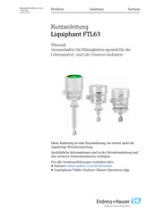 Endress+Hauser Liquiphant FTL63 Dichte Kurzanleitung