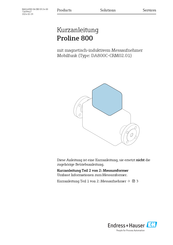 Endress+Hauser Proline 800 Kurzanleitung