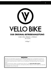 Vello E-BIKE Originalbetriebsanleitung