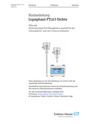 Endress+Hauser Liquiphant FTL63 Dichte Kurzanleitung