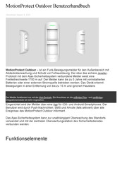 AJAX MotionProtect Benutzerhandbuch