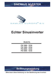 Samlex Europe PSI 1000-12/24 Bedienungsanleitung