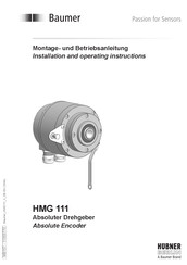 Baumer HMG111 Montage- Und Betriebsanleitung