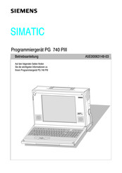 Siemens SIMATIC PG 740 PIII Betriebsanleitung
