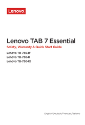 Lenovo TAB 7 Bedienungsanleitung