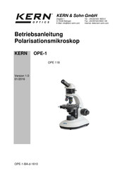 KERN&SOHN OPE 118 Betriebsanleitung