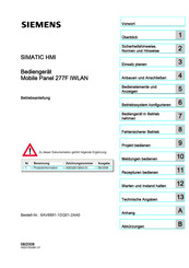 Siemens SIMATIC HMI 277F IWLAN Betriebsanleitung
