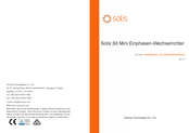 SOLIS S6-GR1P1K-M Installations- Und Betriebshandbuch