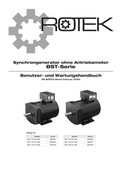 Rotek BST Serie BST-1A-005-KW Benutzer- Und Wartungshandbuch