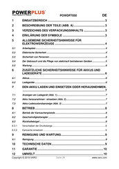 Powerplus POWDP7050 Bedienungsanleitung