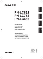 Sharp PN-LC862 Installationsanleitung