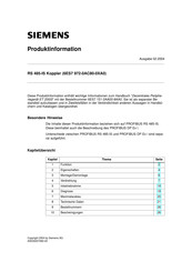 Siemens RS 485-IS Produktinformation