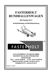 Fasterholt RB-3 Betriebsanleitung Und Ersatzteilkatalog