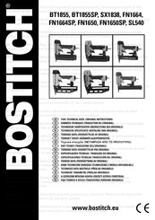 Bostitch FN1650 Technische Gerätedaten (Übersetzung Des Originals