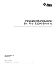Sun Microsystems Sun Fire E2900 Installationshandbuch