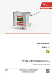 Bühler technologies BDA 02 Ex Betriebs Und Installationsanleitung