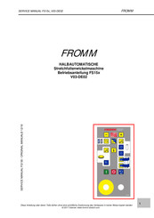 Fromm FS13 Serie Betriebsanleitung