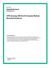 Hewlett-Packard HPE Synergy 480 Gen9 Benutzerhandbuch