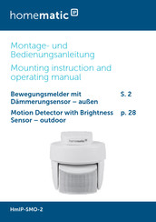 HomeMatic HmIP-SMO-2 Montage- Und Bedienungsanleitung