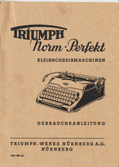 Triumph Norm-Perfekt Gebrauchsanleitung
