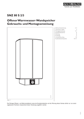 STIEBEL ELTRON SNZ 80 S 2/3 Gebrauchs- Und Montageanweisung