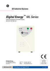 GE Digital Energy ML-Serie Bedienungshandbuch