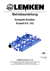 Lemken Kristall 9 K Betriebsanleitung