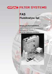 HYDAC FILTER SYSTEMS FAS FluidAnalyse Set Betriebs- Und Wartungsanleitung