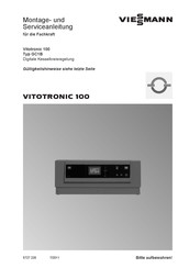Viessmann Vitotronic 100 GC1B Montage- Und Serviceanleitung