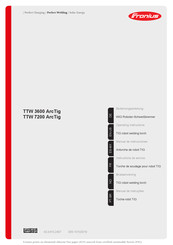 Fronius TTW 3600 ArcTig Bedienungsanleitung
