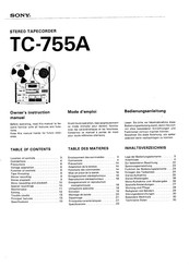 Sony TC-755A Bedienungsanleitung