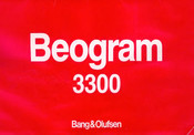 Bang & Olufsen Beogram 3300 Bedienungsanleitung