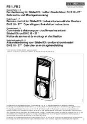 STIEBEL ELTRON FB 2 Gebrauchs- Und Montageanweisung