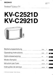 Sony Trinitron KV-C2521D Bedienungsanleitung