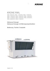 Krone RWL 1800 Bedienungsanleitung Und Ersatzteile