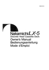 Nakamichi LX-5 Bedienungsanleitung