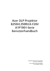 Acer LK-F20i Serie Benutzerhandbuch