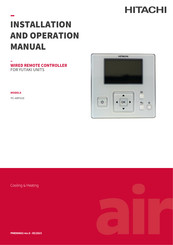 Hitachi PC-ARFH1E Betriebshandbuch Und Installationsanleitung