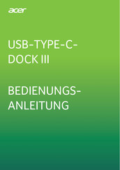 Acer USB-TYPE-C-DOCK III Bedienungsanleitung